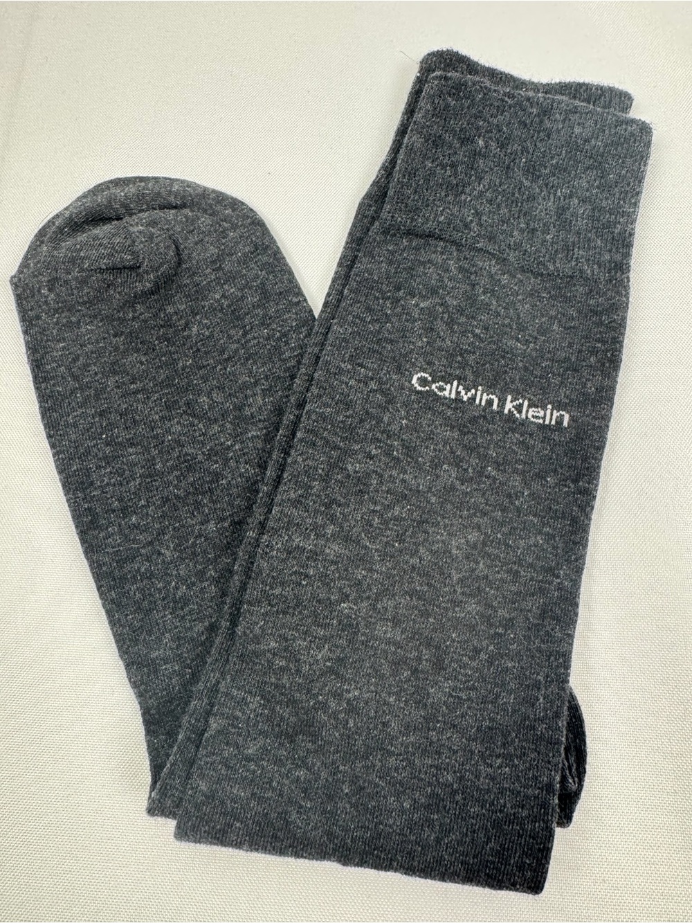 Calvin Klein CK Men’s Socks Casual Dress Solid Heather Grey Size 10-13 NEW